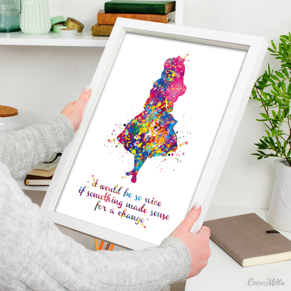 Alice in Wonderland, Famous Quotes Print christening Gift Nursery Print  Nursery Decor Childrens Art Childrens Book Gift for Her 