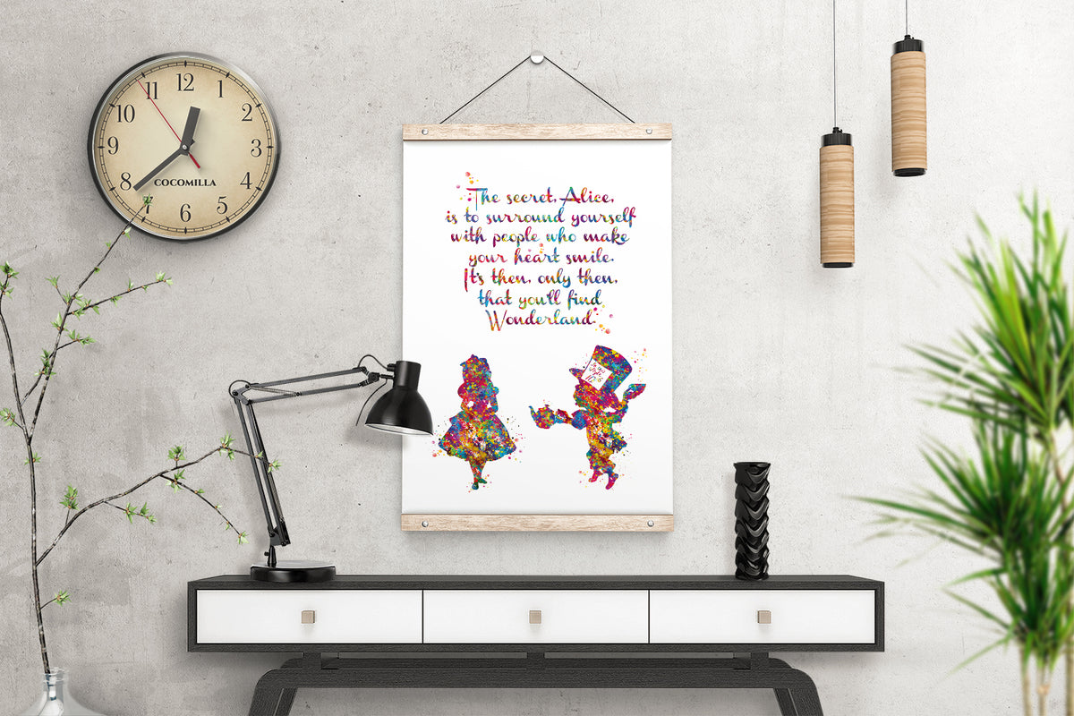 Alice in Wonderland Prints - 11x14 Unframed Wall Art Print Poster - Perfect  Alice in Wonderland Gifts and Decorations (Mouse Telling Story to Birds)