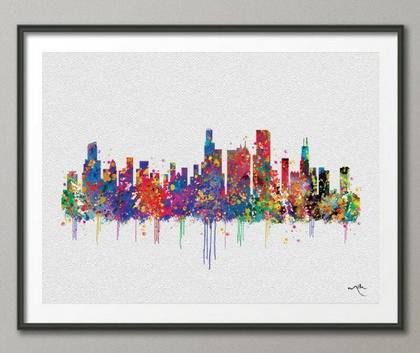 MAP  AND SKYLINE ART