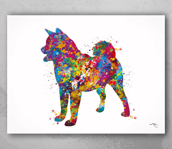 Akita Dog Watercolor Print Dog Lovers Gift Dog American Akita inu  Art Print Dog Lover Wall Art Wall Decor Gift Home Decor Wall Hanging-1949