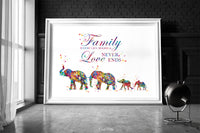 Elephant Family Same Sex Two Dads Watercolor Print Wall Art Gay Adoption LGBT Family Love Wins Wedding Gift Love is Love Gift Mr and Mr-1707