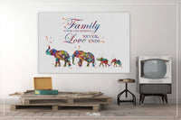 Elephant Family Same Sex Two Dads Watercolor Print Wall Art Gay Adoption LGBT Family Love Wins Wedding Gift Love is Love Gift Mr and Mr-1707