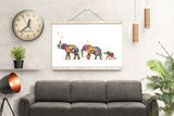 Elephant Family Same Sex Two Dads Watercolor Print Wall Art Gay Adoption LGBT Family Love Wins Wedding Gift Love is Love Gift Mr and Mr-1834