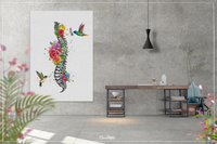 Spine Flowers and Birds Watercolor Print Spine Anatomy Medical Art Chiropractor Neurology Neurologist Physical Therapy Clinic Office-1359 - CocoMilla