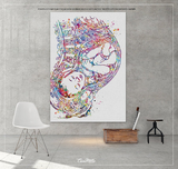 Pregnancy Watercolor Print Womb Pregnancy Anatomy Gynecology Obstetrician Nursing Midwife Baby Fetus Medical Art Clinic Doctor Gift-1096 - CocoMilla