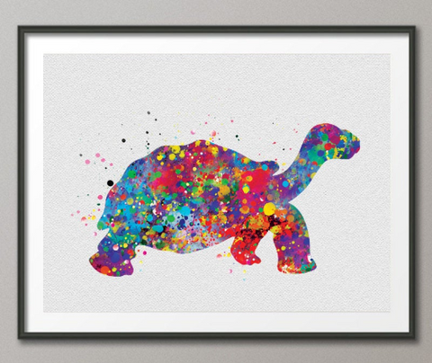 Turtle Watercolor Print Tortoise Art Print Wall Art Testudines Art Animal Wall Art Nursery Decor Home Decor Turtle Poster Wall Hanging-1141 - CocoMilla