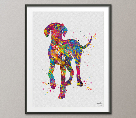 Hungarian Vizsla Dog Portrait Watercolor Print Magyar Dog Pet Gift Dog Love Puppy Friend Dog Art Custom Poster Vizsla Poster Dogart-1445 - CocoMilla