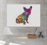 French Bulldog Watercolor Dog Print Frenchie art print Bouledogue Francais Art Gift Pet Dog Love Friend Animal Dog Poster Dog Art [NO 634] - CocoMilla