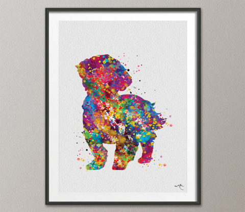 Shih Tzu Art Watercolor Print Dog Lovers Gift Dog Shih Tzu Dog Art Print Nursery Wall Art Paw Prints Wall Decor Home Decor Wall Hanging-714 - CocoMilla