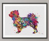 Chihuahua Long Hair Watercolor Print Doglover Gift Memorial Gift Cute Dog Art Nursery Dog Wall Art Long Haired Chihuahua Poster Puppy-1606 - CocoMilla