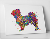 Chihuahua Long Hair Watercolor Print Doglover Gift Memorial Gift Cute Dog Art Nursery Dog Wall Art Long Haired Chihuahua Poster Puppy-1606 - CocoMilla