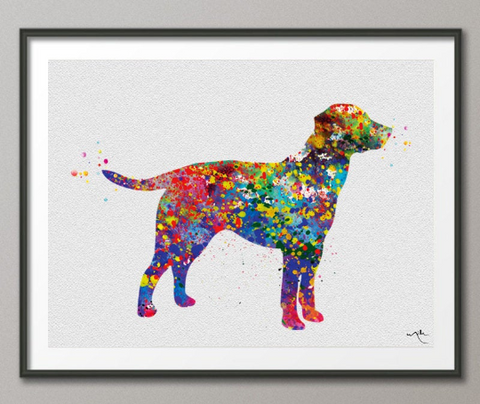 Labrador Dog 2 Watercolor Dog Print Pet Gift Pet Dog Love Puppy Friend Dog Poster Dog Art Customizable Animal Poster Dog Art Poster [NO 773] - CocoMilla