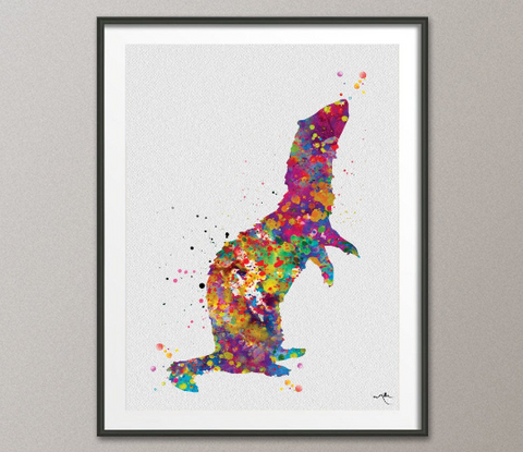 Ferret Watercolor Print Ferret Painting Nursery Wall Art Domestic Animal Pet Gift Kids Room Decor Ferret Poster Wall Hanging Ferret Art-1164 - CocoMilla