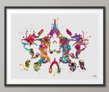 Rorschach Inkblot Test Card 10 Watercolor Print Psychology Psychiatry Wall Art Psychotherapist Psychologist Office Medical Art Clinic-1283 - CocoMilla