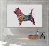 Cairn Terrier Dog Watercolor Print Dog Print Custom Dog Print Cute Dog Art Nursery Dog Wall Doglover Art Cairn Terrier Pet Poster Puppy-1524 - CocoMilla